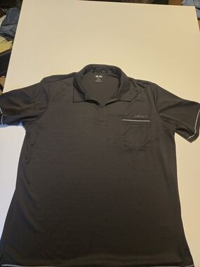 Adidas Black XL Short-Sleeve Dri Fit Golf Polo with Chest Pocket
